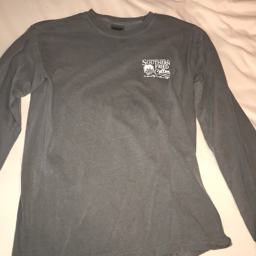 grey southern fried cotton long sleeve shirt